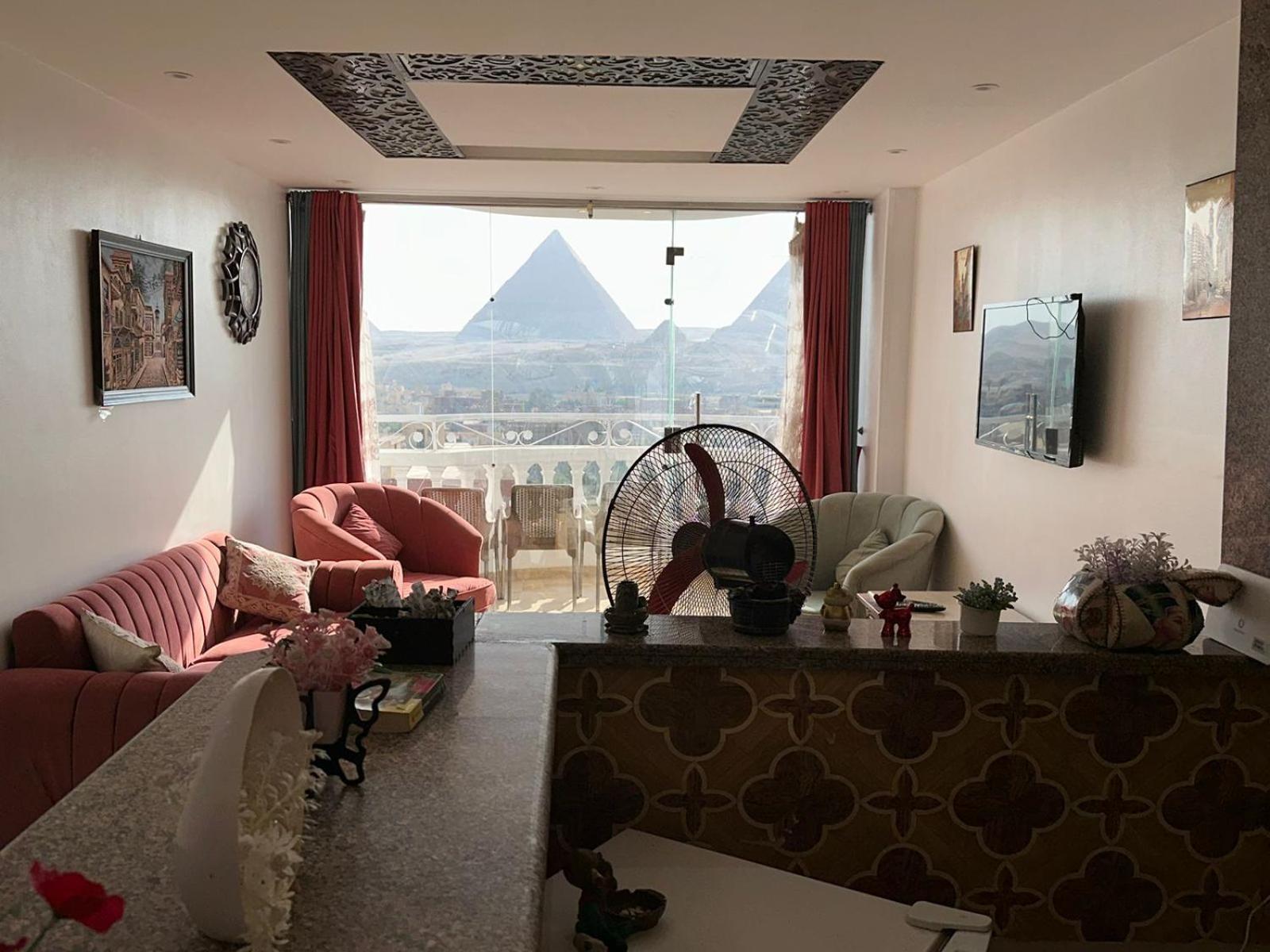 Full Pyramids View Apartment With Balcony For 8 P Kafret el-Gabal المظهر الخارجي الصورة